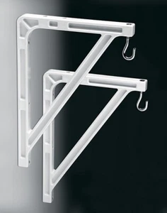 DA-LITE 40957 - #11 WALL HANGING BRACKETS - PAIR - WHITE - AUTHORIZED DEALER - Picture 1 of 1