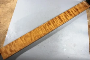 Cuello de guitarra en blanco 5A ondulado madera de arce Luthier suministro 35.2"x3.3"x1.1" - Imagen 1 de 7