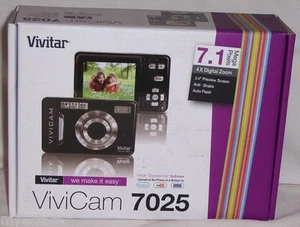  Vivitar ViviCam 7025 Black Digital Camera 7.1 MP 4X Digital Zoom GREAT GIFT - Picture 1 of 2