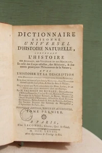 altes Buch Universalwörterbuch der Naturgeschichte Band I Lacombe 1768. ** - Bild 1 von 6