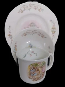 The World of Beatrix Potter 1986 Royal Albert Set Of 3 MINT - Picture 1 of 7