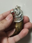 Wild Teeth Tibet Silver Tiger Amulet Pendant