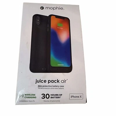 Funda Batería Mophie Juice Pack Air Negra para iPhone X XS Qi Carga Inalámbrica Foto 1 de 4