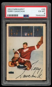 1953-54 Parkhurst #46 Terry Sawchuk  PSA 6