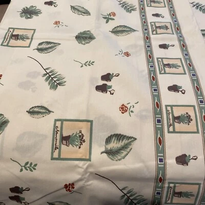 Roupa de cama vintage molas queen top creme com florais nova sem etiquetas 50% algodão - Imagem 1 de 4