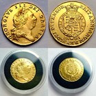 Rare Uncirculated 1801 George III 22K Gold Half Guinea In Investment Condition