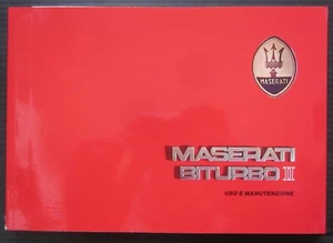 MASERATI Biturbo 2.0 - Biturbo S 2.0 manuale originale uso manutenzione italiano - Foto 1 di 10