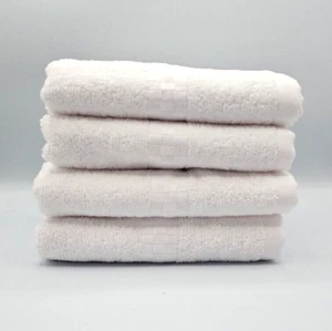 4er Set Standard Textil Handtücher Hotelqualität Weiß Baumwolle 16x25 Neu - Bild 1 von 5