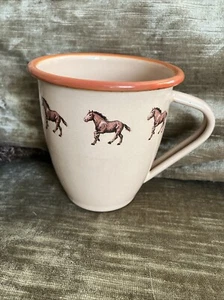 Taza de café vintage de mármol esmaltado Canyon caballo - Imagen 1 de 5