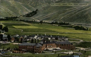Sun Valley,ID from Penny Mountain Birds Eye View Blaine County Idaho Postcard - Bild 1 von 2
