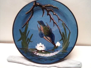 Watcombe Pottery Plate Kingfisher 13 cm - Picture 1 of 4