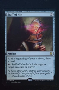 Magic The Gathering MTG STAFF OF NIN Commander 2017 LP Lightly Played - Picture 1 of 2