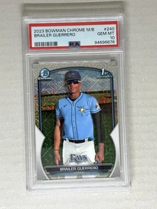 2023 Bowman Chrome Brailer Guerrero #BCP-240 Mojo Refractor (RC) PSA 10 - Picture 1 of 2