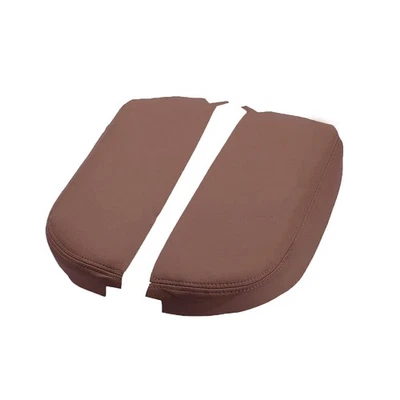 2 PCS Brown Leather Center Console Lid Armrest Cover Skin For Acura MDX 2007-13 - Image 1 of 4