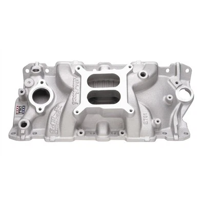 Bloque pequeño de admisión de aluminio Edelbrock 2701 SBC Performer EPS Chevy 305 327 350 Foto 1 de 4