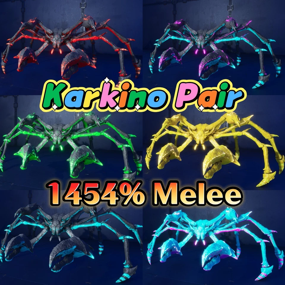 Karkino Pair, 1454% Melee Clone  ARK🦕 Survival Ascended ASA PVE PC/XBOX/PS - Image 1 of 1