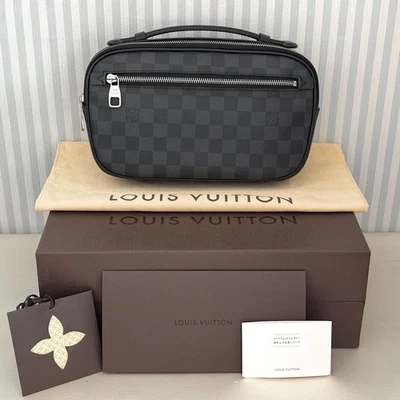 LOUIS VUITTON Damier Graphite Ambler N41289 Riñonera Cintura 2WAY CA1165 - Imagen 1 de 4