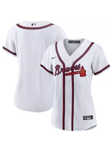 Camiseta deportiva blanca de béisbol Nike auténtica de los Atlanta Braves MLB para mujer talla: mediana - Imagen 1 de 5