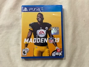 MADDEN 19 NFL FOOTBALL PS4 PLAYSTATION 4 VIDEO GAME 2018 DISC & CASE - Picture 1 of 5