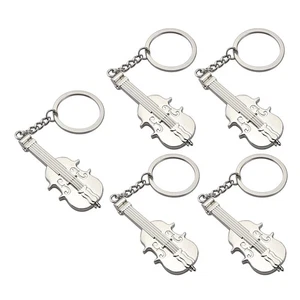 5 Pcs Violin Keychain Baby Student Guitar Keyring with Sound Designed - Imagen 1 de 12
