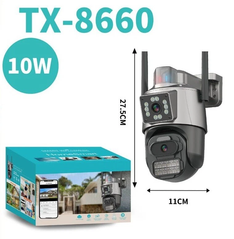 x Telecamera Solare  Esterno TX-8660 10W Full HD 6MP IP66 Visione Notturna linq - Immagine 1 di 1