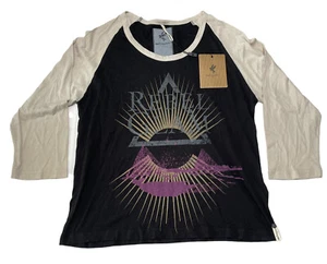 NEW One Teaspoon Rebel Bobby Jo Baseball Tee Tshirt Rebel Glam Graphic Sz 8 NWT - Picture 1 of 4