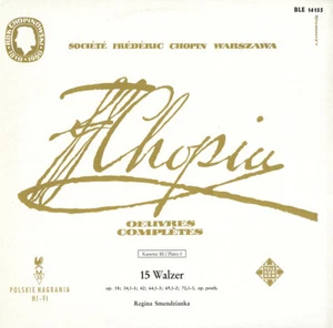 SMENDZIANKA Piano CHOPIN 15 Waltzes TELEFUNKEN BLE-14155 Test Pressing WHITE LBL - Picture 1 of 3