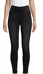 NOBO CURVY SUPER HIGH RISE JEGGING STRETCH XL 15-17 PULL ON NUOVO ETICHETTE NERO LAVAGGIO - Foto 1 di 3