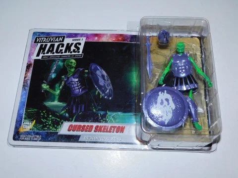2017 Vitruvian Hacks Boss Fight Studios 4" Wave 5 CURSED SKELETON - New MIP MOC Cover