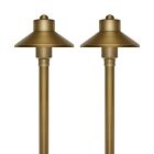 Solid Brass Landscape Path Lights (5" Shade, 20" Tall), Low Voltage Led 3W 12...