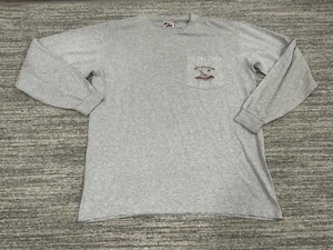 VINTAGE Jensen TShirt Adult Large Gray Panama City Beach FL Long Sleeve Mens USA - Picture 1 of 13