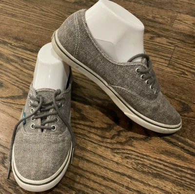 Zapatillas Vans Gris Espiga Parte Baja Con Cordones Hombre’s Talla 6/Mujer’s 7.5/TB8C Foto 1 de 4