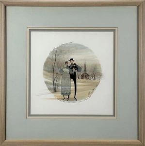 P Buckley Moss Christening Morn Print Framed Triple Matted Signed #2256/2800 - Picture 1 of 13