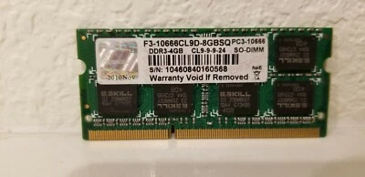 G.Skill, DDR3, PC3-10666, 4GB RAM, Memory - Image 1 of 2