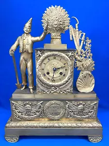 Antique French Gilded Bronze Silk Thread Mantel Clock - Picture 1 of 12