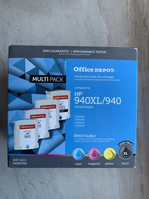 Office Depot HP Schwarz CMY Neu Tintenpatronen Multipack 940XL/940 NEU - Bild 1 von 4