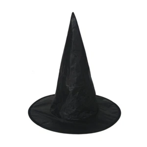 Black Witch Pop Out Hat Halloween Fancy Dress Pointed Witch / Wizard Hat - Picture 1 of 1