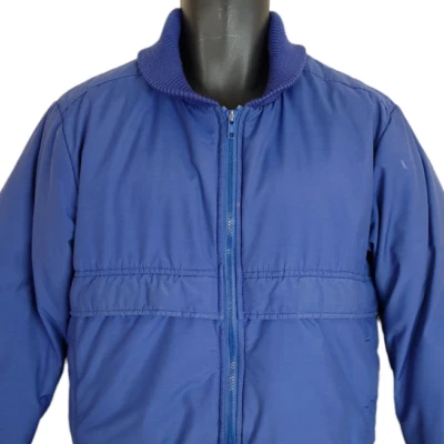 Chaqueta Bomber Vintage Golden Bear Down Para Hombre Talla Pequeña Azul Años 80 90 Puffer Puffy Foto 1 de 4