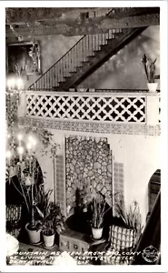 Vintage RPPC Postcard Fountain Scotty's Castle Death Valley CA Frasher's Photo - Picture 1 of 3