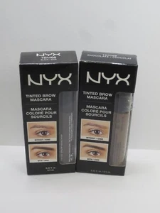 NYX TINTED BROW MASCARA CHOCOLATE & NOIR 0.22 OZ EACH - Picture 1 of 3