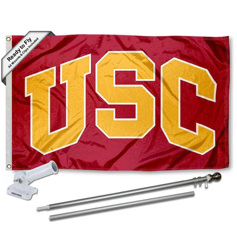 USC Trojans Arch Flag Pole and Bracket Gift Package Cover