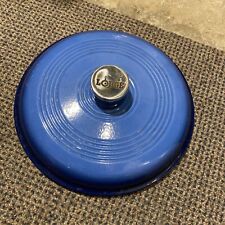 Lodge Blue Cast Iron Enameled Dutch Oven Pot Lid 10-1/2” Lid Cover Only