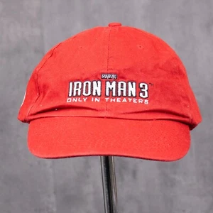 Vintage VTG Y2K 2013 Iron Man 3 Promo 6 Red Panel Dad Red Hat - Picture 1 of 3