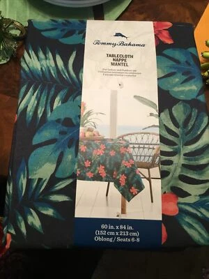 MANTEL DE TELA TOMMY BAHAMA NAPPE 60 X 84 PULGADAS INTERIOR EXTERIOR NUEVO TROPICAL Foto 1 de 4