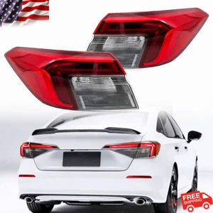 LH+RH Outer LED Rear Tail Lights Lamp For Honda Civic Sedan 2022-2023 Tail Lamp - Picture 1 of 8
