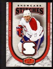 2006-07 Flair Showcase STITCHES GAME USED JERSEY #SSAK Alex Kovalev MONTREAL