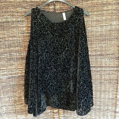 Mini vestido túnica Gypsy Junkies para mujer grande Bang Bang terciopelo Burnout capricho  Foto 1 de 4