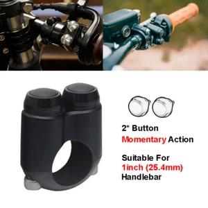 2 Button Handlebar Control ON/OFF Switch Horn Run Start For Harley Dyna 1" Bar - Picture 1 of 11