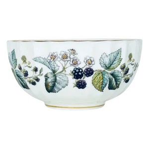 RARE Royal Worcester LAVINIA Purple Blackberries Bone China Pudding Bowl MINT - Picture 1 of 7