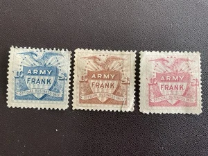 USA 1898 ARMY FRANK OFFICIAL BUSINESS STAMPS, BOB M/H SET FROM OLD COLLECTION - Picture 1 of 2